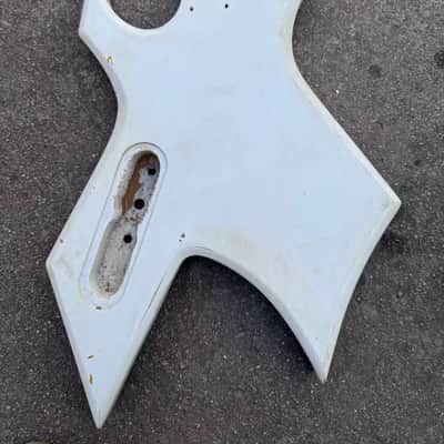 White HH Basswood Warlock Style Guitar Body image 4
