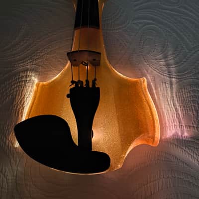 Aurora Gold 4 St Acrylic Electric Violin With LEDs 2019 - Gold image 8