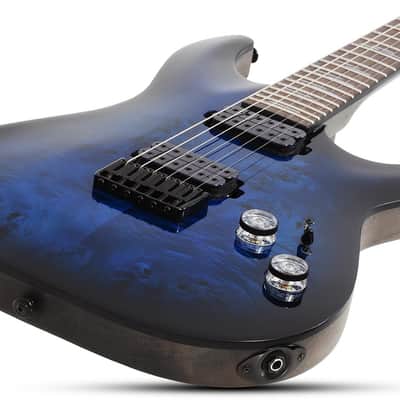 Schecter Omen Elite-6 - See Thru Blue Burst (2452) image 7