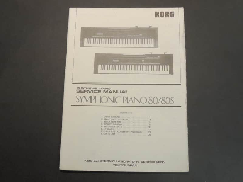 Korg Symphonic Piano 80/80S Service Manual [Three Wave Music] image 1