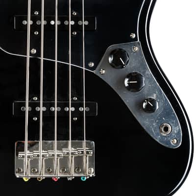 Squier Classic Vibe '70s Jazz Bass V (Black) - 5-String Electric Bass image 8