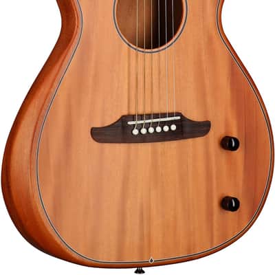 Fender Highway Parlor Thinline Acoustic-Electric Guitar (with Gig Bag), All-Mahogany imagen 3
