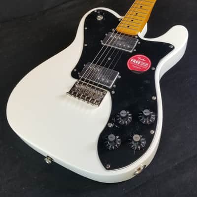 Squier Classic Vibe '70s Telecaster Deluxe HH Electric Guitar, Maple Fingerboard, Olympic White image 4