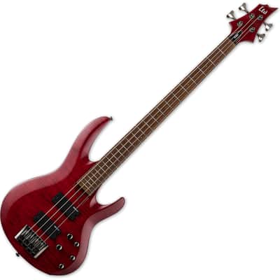 ESP LTD B-204FM 4-String Flamed Maple Top Bass See-Thru Red 2018