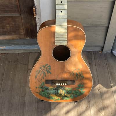 1930s Supertone Aloha Decal Hawaiian Parlor guitar Project image 13