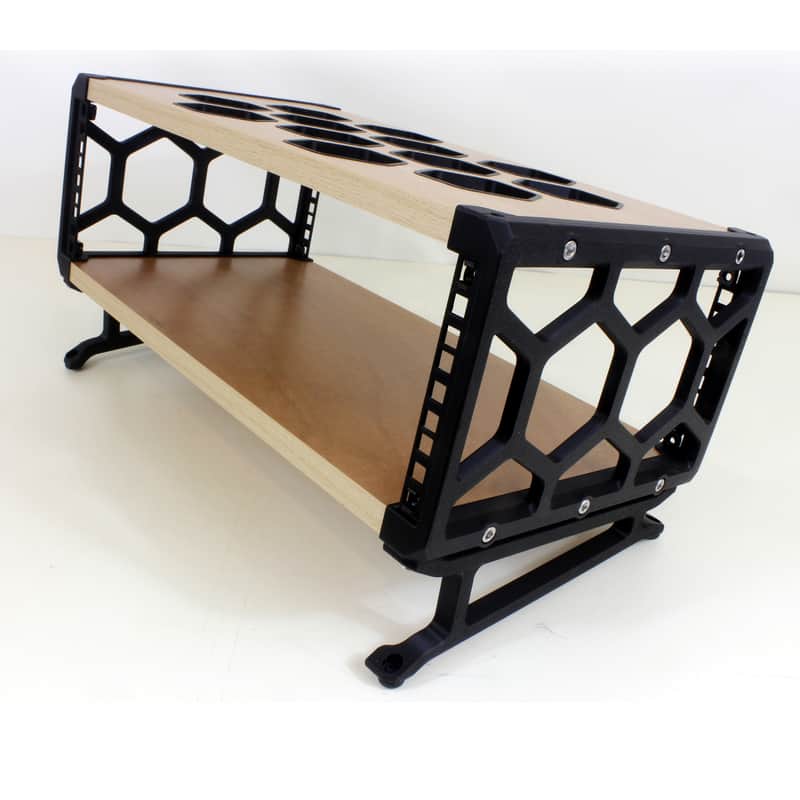 Nutshell 19" 3U DESKTOP STUDIO RACK POD CASE CABINET COMMS MEDIA AUDIO EQUIPMENT HYPLA - Black image 1