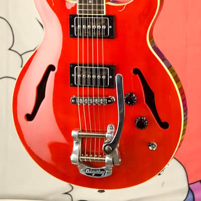 Used 2001 Hamer Newport Electric - Orange Sparkle Guitar, Hard Case image 5