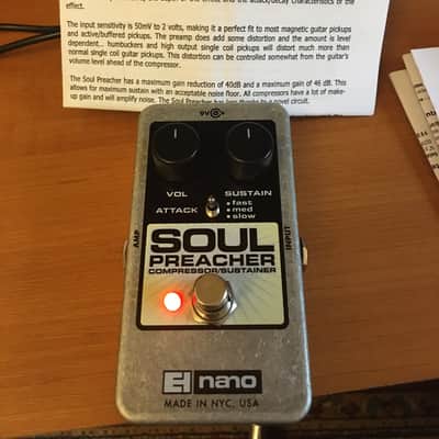 Electro-Harmonix Soul Preacher Nano Compressor / Sustainer 100% New with Manual and Original Box image 2
