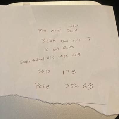 Apple Mac Mini 3.O Core i7 16GB 1TB SSD 250GB PCIE Apple Mac Mini A1347 2014 - Silver image 4