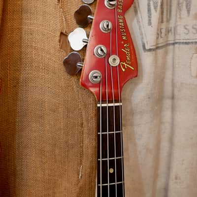 Fender Mustang Bass Guitar 1970 - Competition Red image 3