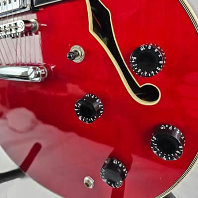 Stellar Mercury 008 Red ES-335 Type Clone - Maple, Rosewood image 8