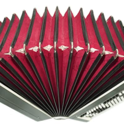 Russian Bayan Tulskiy, 3 Row Tula Chromatic Button Accordion, Vintage Music Box B System, New Straps, 2759 image 7
