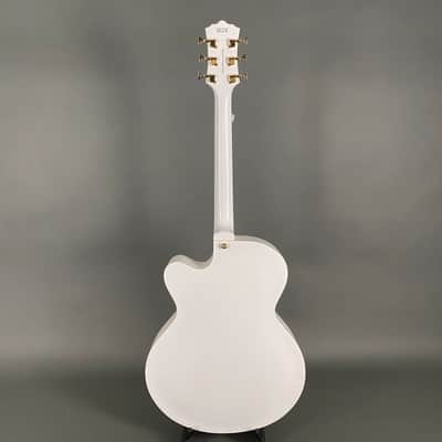 Harley Benton BigTone White Vintage Series Archtop Rockabilly - white image 8