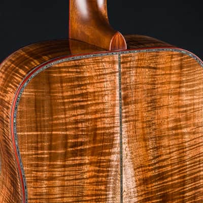 Huss and Dalton D-45 Premium Figured Koa with Paua Pearl Custom NEW image 19