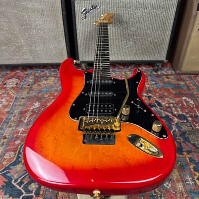 1989 Fender Pro Feel Stratocaster Model STR-75 w/Floyd Rose MIJ Fujigen w/Hard Case image 10