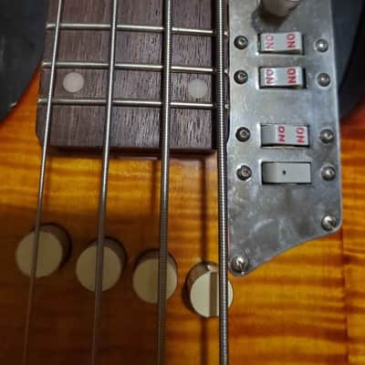 RARE! 70s BUNKER Galaxy Stealth left handed bass w/case image 4