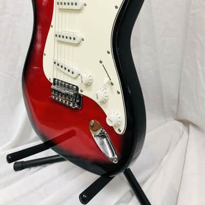 Mahar Strat Style Electric Guitar Red And Black image 3