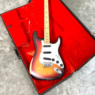 Fender Stratocaster c 1974 Sunburst original vintage USA strat 1973 3tsb image 4