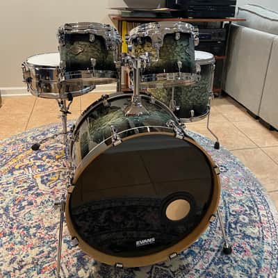 Tama Performer MBS42S 4-Piece Shell Pack *Includes Ahead Cases - Molten Steel Blue Burst image 2