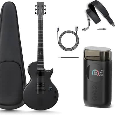 Electric Guitar Smart Electric Carbon Fiber Guitarra with 10W Wireless Speaker & Magnetic Strap & Auto guitar Tuner image 1