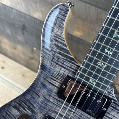 PRS Custom 24 Semi-Hollow Wood Library Flame Maple 10 Top Korina Body/Neck Ebony Fretboard- Charcoal Finish image 4