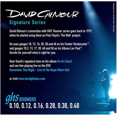 GHS David Gilmour Pink Floyd GB-DGF Blue Boomers Electric Guitar Strings 10-48 image 2