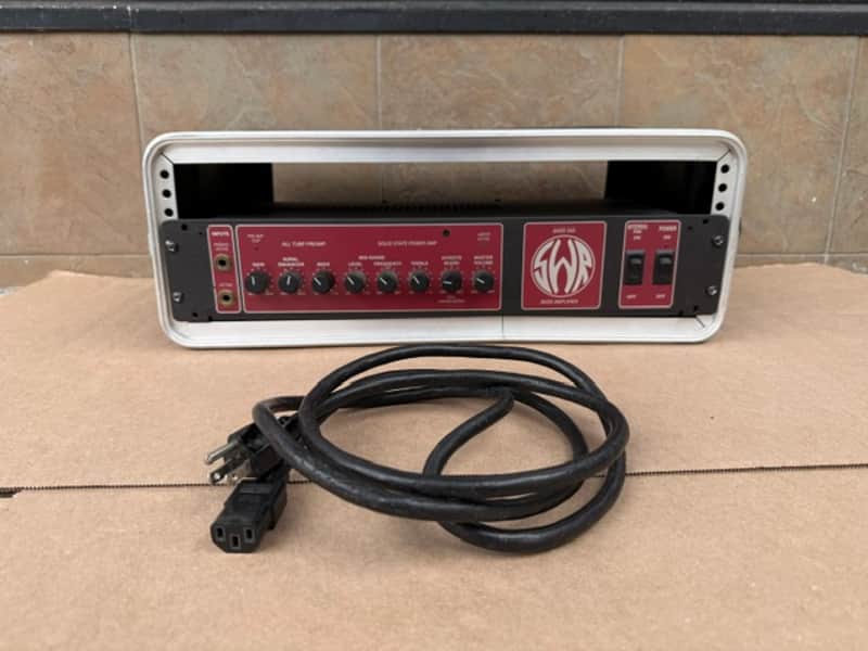 SWR Bass 350 350-Watt Rackmount Bass Amplifier Head w/ SKB Rack Case - Tested & Working image 1