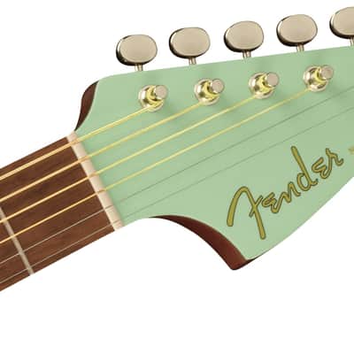 Fender Newporter Player Acoustic Electric Guitar Surf Green image 4