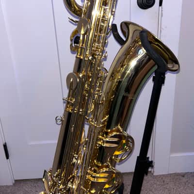 Mendini by Cecilio Semi-Pro Baritone Saxophone 2023 - Gold Lacquer image 8