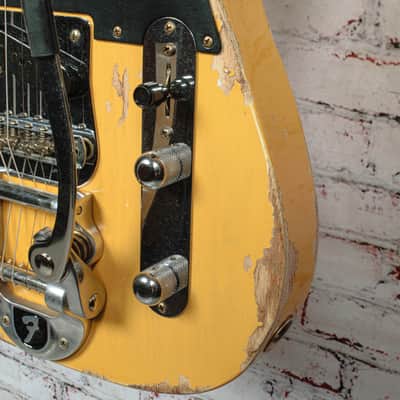 Fender - CuNiFe Blackguard Bigsby Heavy Relic - Telecaster Electric Guitar w/ 1-Piece Quartersawn Maple Neck - Aged Nocaster Blonde - w/ Deluxe Hardshell Case - x5006 image 9