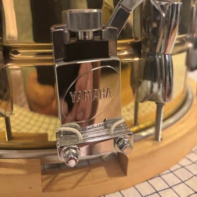 Yamaha SD-4106 14" x 6.5" Seamless Brass Snare Drum; Made in Japan; Excellent Original Condition image 5