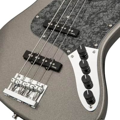 Sadowsky MetroExpress 21-Fret Vintage J/J Bass, Roasted Maple Fingerboard, 4-String - Solid Silver Metallic High Polish image 5