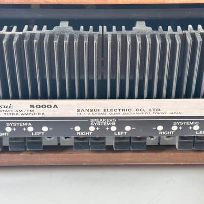 Sansui 5000A AM/FM Tuner Amplifier w/ Wood Cabinet image 11