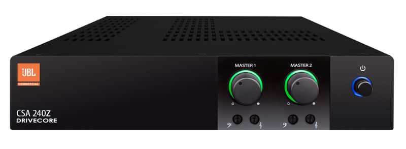 JBL CSA240Z 2x40W Drivecore Amplifier, 70V/100V, 1U Half-Rack image 1