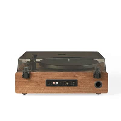 Crosley CR6046A 2-Speed Stave Turntable Record Player - Walnut and Gold-NEW image 12