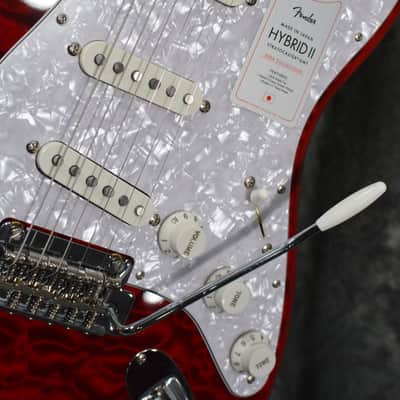 Fender Hybrid II Stratocaster Killer Quilt Maple Top Cherry Red w FAST Same Day Shipping image 8