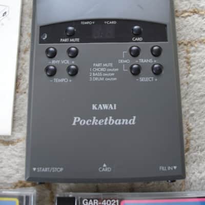 Kawai Pocketband with two unused GB-2 cards (rock and metal) 1995 Gray image 3
