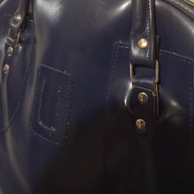 Paiste Rare,Vintage 22" Leatherette Premium Cymbal Bag 1982 - Dark Blue 🔵 / Orange 🧡 image 7