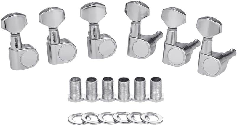 Guitar 2 Pin Tuners Tuning Keys Dual Pin Guitar Tuning Machine Heads Guitars Mini Key Chrome image 1