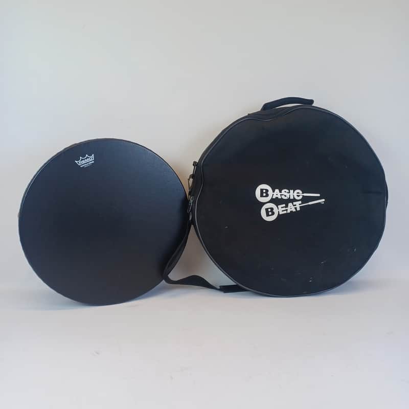 Remo 16"x3.5"Bahia Buffalo Bass Drum Pre-Tuned Black Earth Shell+Padded Case/Bag image 1