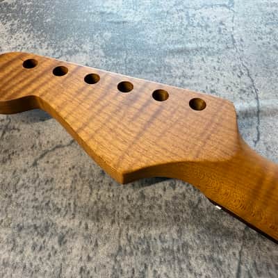 BMC Guitar 3AAA FLAME MAPLE Neck Strat® Stratocaster® 22 Fret Roasted With Rosewood Fingerboard Nitro Lacquer 9.5 Radius  STFRM3A #1 image 6