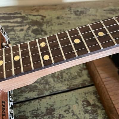 Taconic #208 4 String Electric Cigar Box Concert Ukulele - Arturo Fuente Curly Head - Video image 13