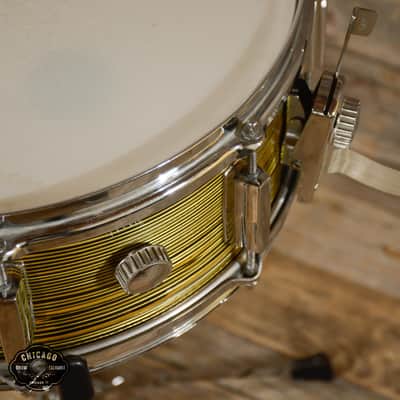 Tempro (MIJ) 12/16/20/5.5x14 4pc Kit Gold Grain Pearl Late 60s image 16