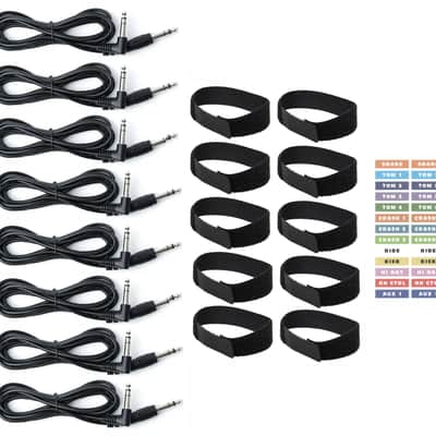 8 Cable Connection Kit for Roland TM-6 PRO Trigger Module Cymbals/Pads/Triggers