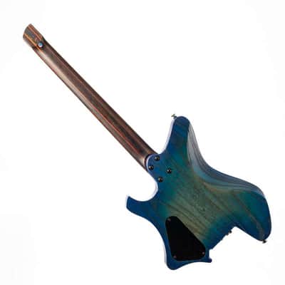 Eart GW2-Pro Headless Electric Guitar, Roasted Ash Body,24F Rounded Ends Jumbo Stainless Steel image 2