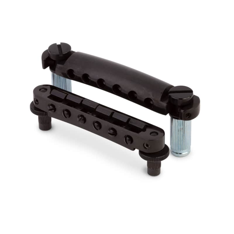 TonePros TonePros LPS02-B Standard Tune-o-matic Bridge and Tailpiece Set - Black - New