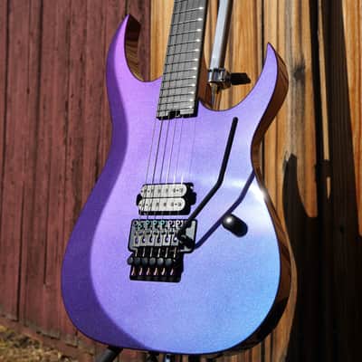 Schecter USA CUSTOM SHOP Sunset Extreme FR Blue-Purple Chameleon 6-String Electric Guitar w/ Black Tolex Hard Case image 11