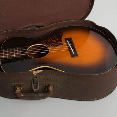 Kalamazoo Sport Model KG 3/4 Flat Top Acoustic Guitar (1937), ser. #587C, original black chipboard case. image 12