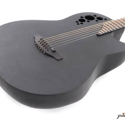 Ovation DS778TX Elite TX Mid Depth D-Scale Acoustic/Electric Guitar - Black image 4