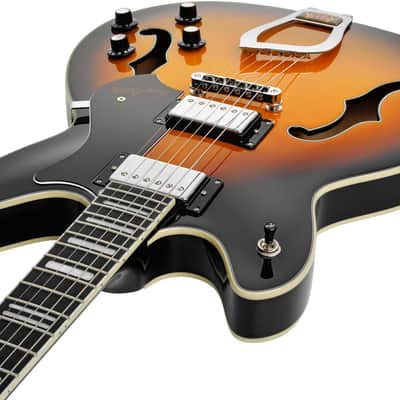 Hagstrom HSVIK18 Electric Guitar, Viking, Tobacco Burst image 4